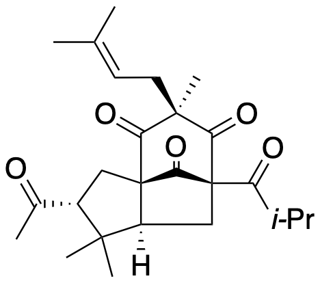 Structure 293: hyperelodione F — A, bicyclooctanes, twoC3