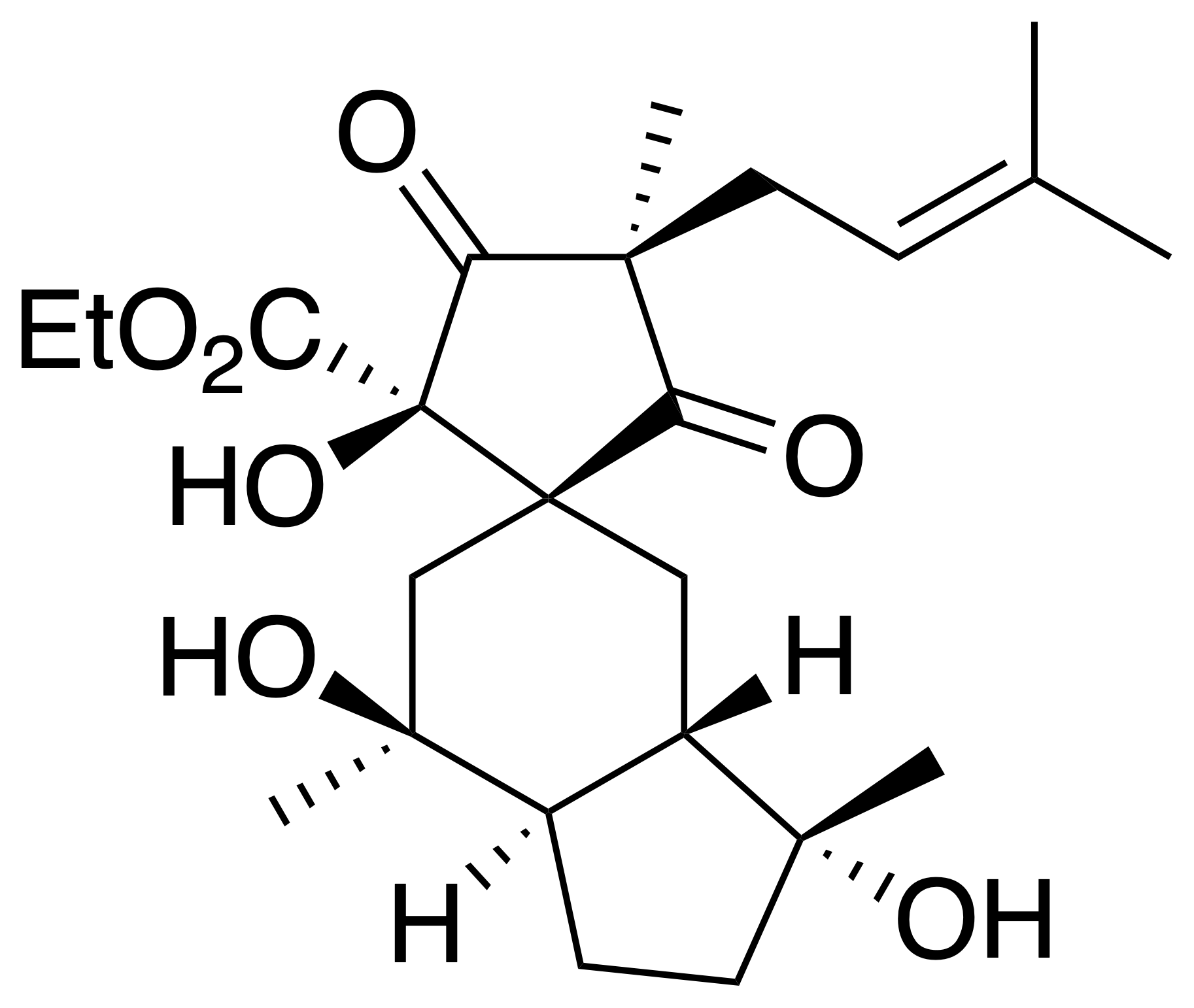Structure 420: hypericumono F — seco, spiroindanes