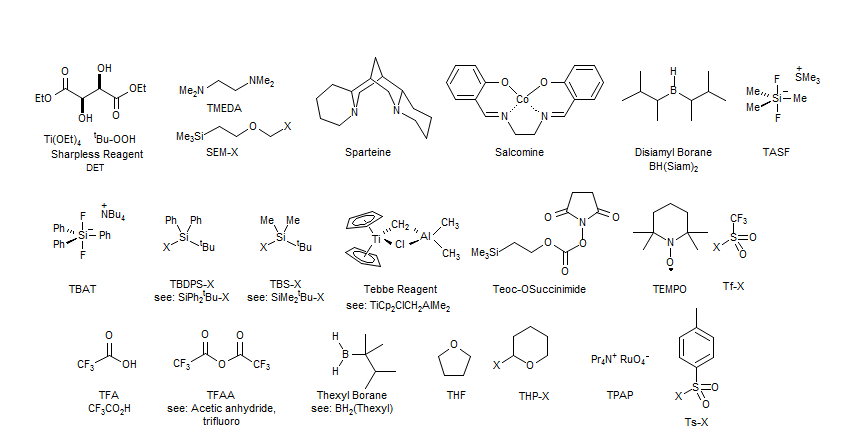 Organic Acronyms Structure Q–Z