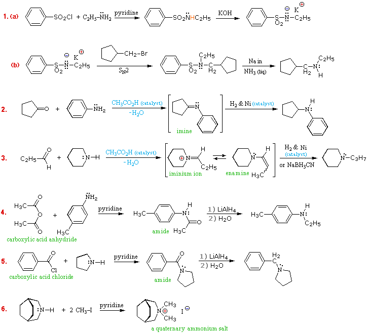 Virtual Textbook: Amine Reactivity — Amine Reactivity 1, figure 34