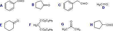 Virtual Textbook: Practice Problems — Aldol Condensation Reactants, figure 1