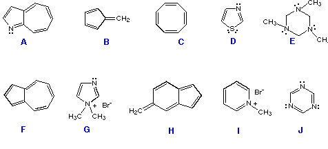 Virtual Textbook: Practice Problems — Aromaticity and the Huckel Rule II, figure 1