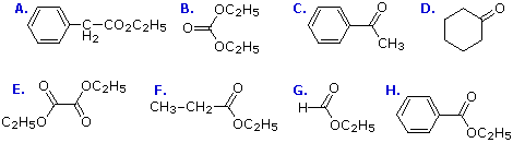 Virtual Textbook: Practice Problems — Claisen Condensation Reactants, figure 1