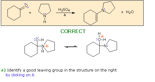 Virtual Textbook: Practice Problems — Mechanism of Acid-Catalyzed Enamine Formation, figure 6