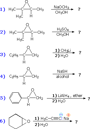Virtual Textbook: Practice Problems — Reactions of Epoxides, figure 1