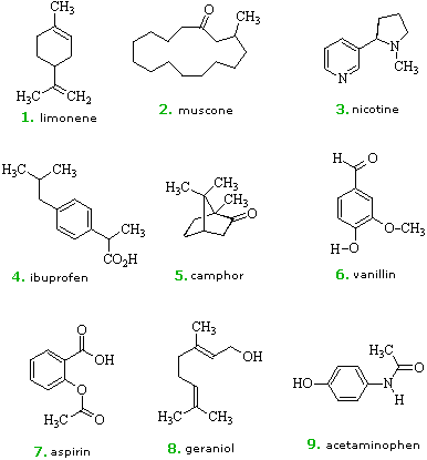 Virtual Textbook: Practice Problems — Identifying Functional Groups Part 2, figure 1