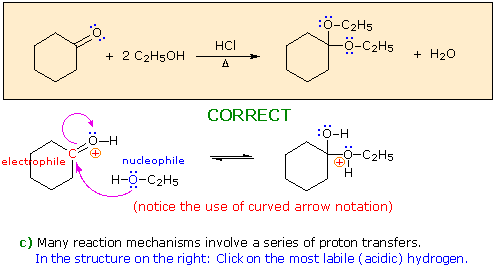 Virtual Textbook: Practice Problems — Mechanism of Acid-Catalyzed Acetal Formation, figure 3