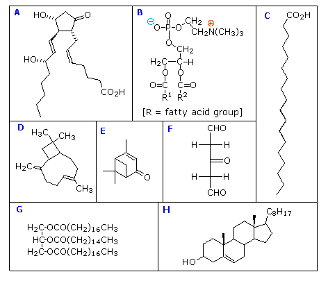 Virtual Textbook: Practice Problems — Identifying Natural Product Classes, figure 1
