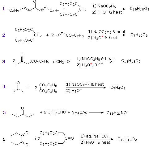 Virtual Textbook: Practice Problems — Condensation Reactions in Synthesis, figure 1