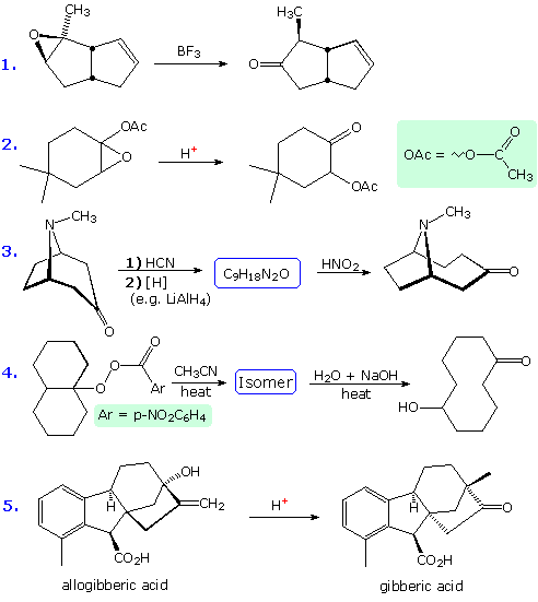 Virtual Textbook: Practice Problems — Drawing Rearrangement Mechanisms, figure 1