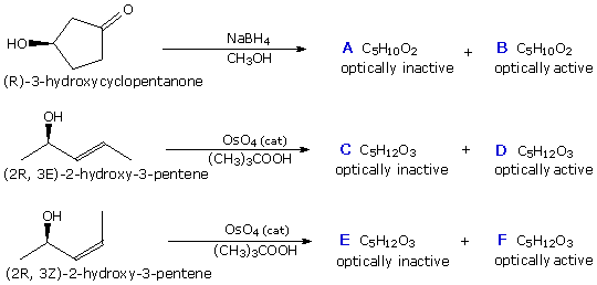 Virtual Textbook: Practice Problems — Drawing Stereoisomeric Products, figure 1