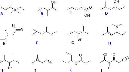 Virtual Textbook: Practice Problems — Structure Matching, figure 1